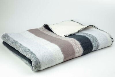 PLAID MANTOVA - MANTA - BLANKET - COUVERTURE - NATURAL